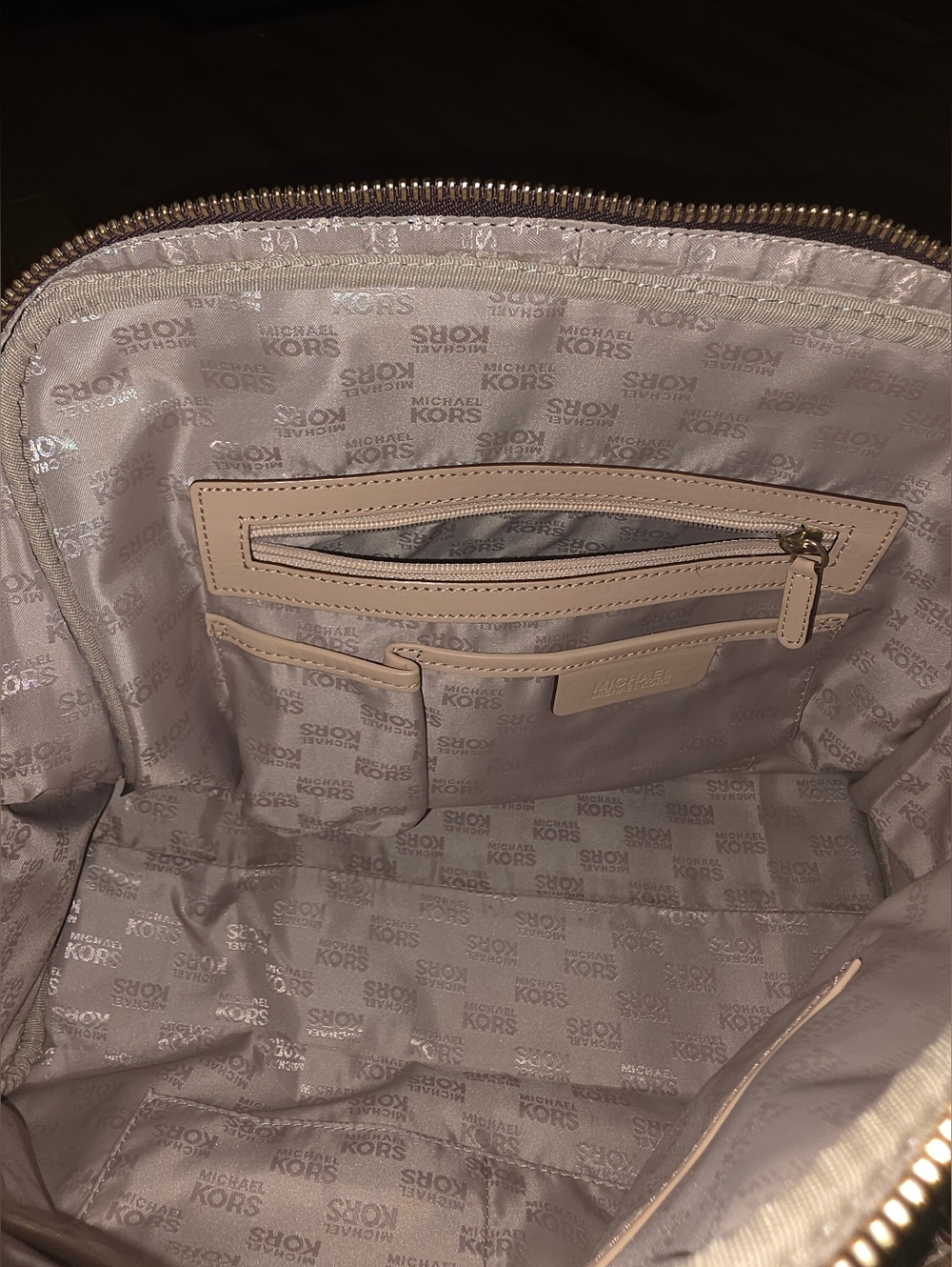 Michael Kors Unique Soft Suede Large Beige Ultra Distressed/Vintage Satchel - Picture 6 of 7